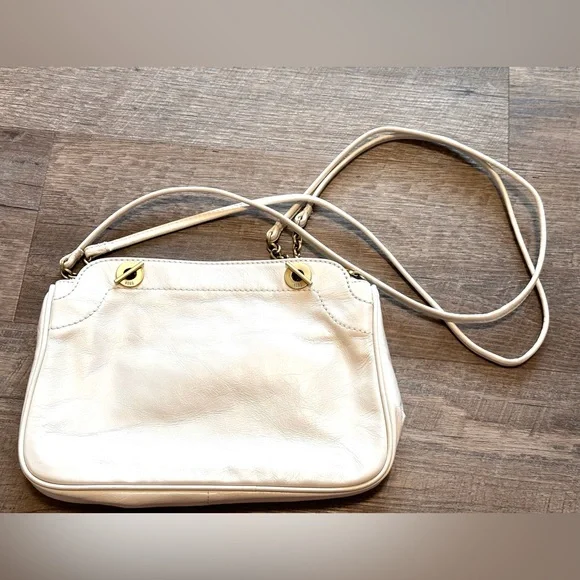 HOBO Refine Double Strap Shoulder Bag - Latte Cream with Gold Hardware - Picture 3 of 17